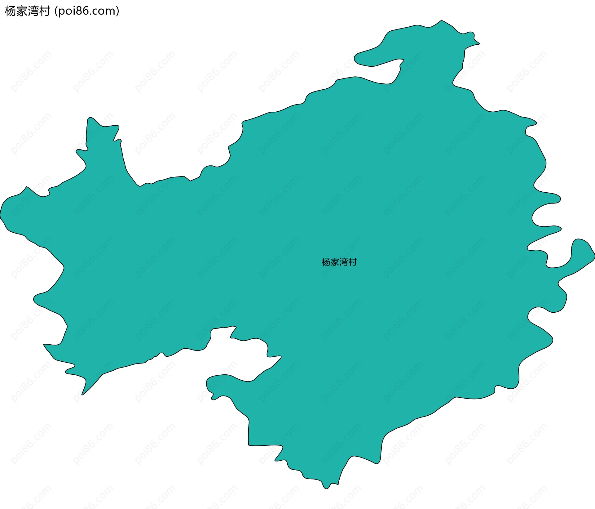 杨家湾村边界地图