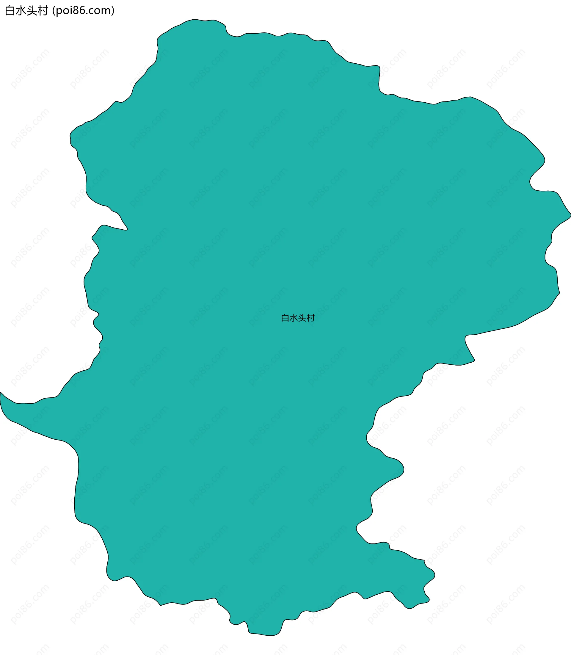 白水头村边界地图