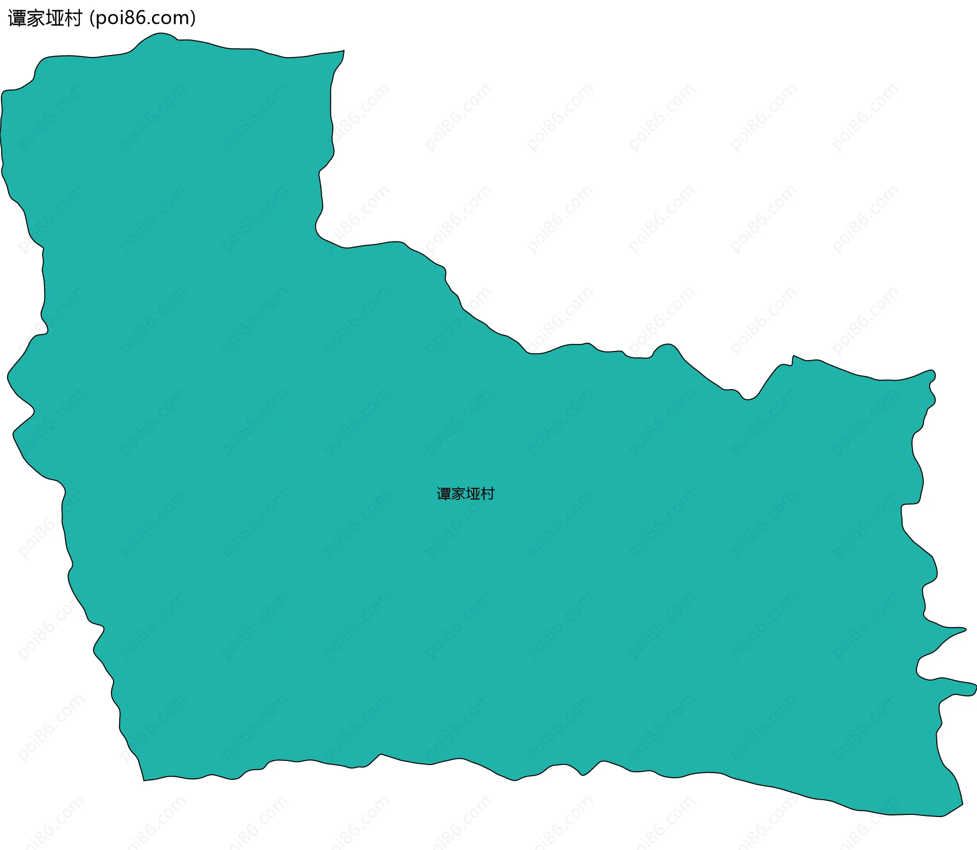 谭家垭村边界地图