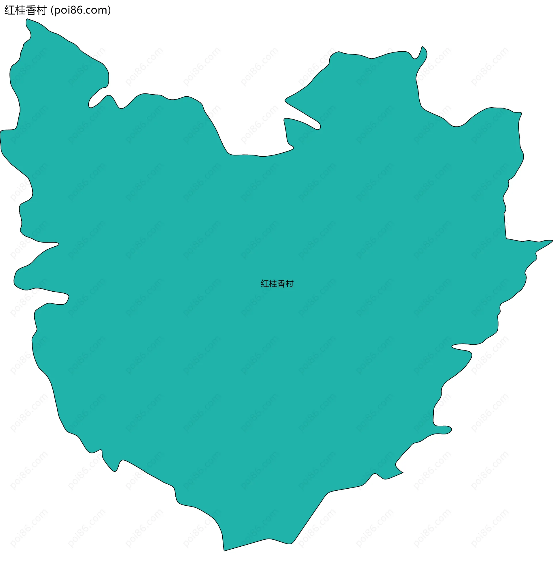 红桂香村边界地图