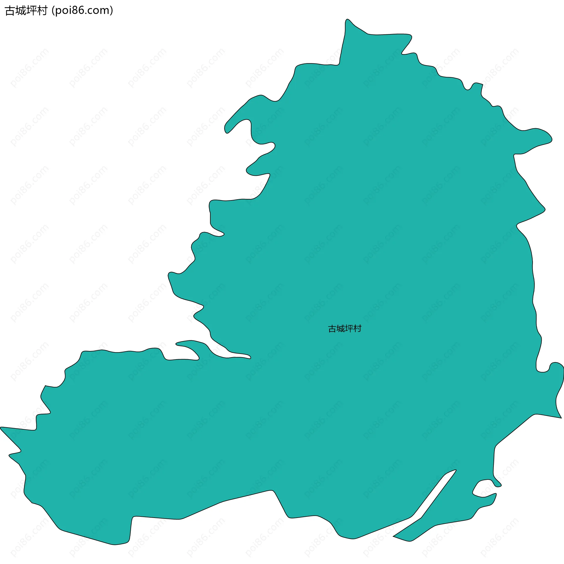 古城坪村边界地图