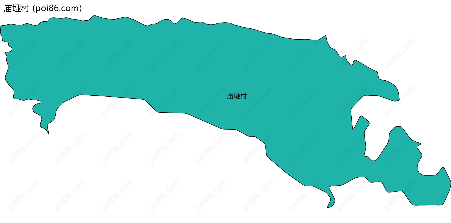 庙垭村边界地图