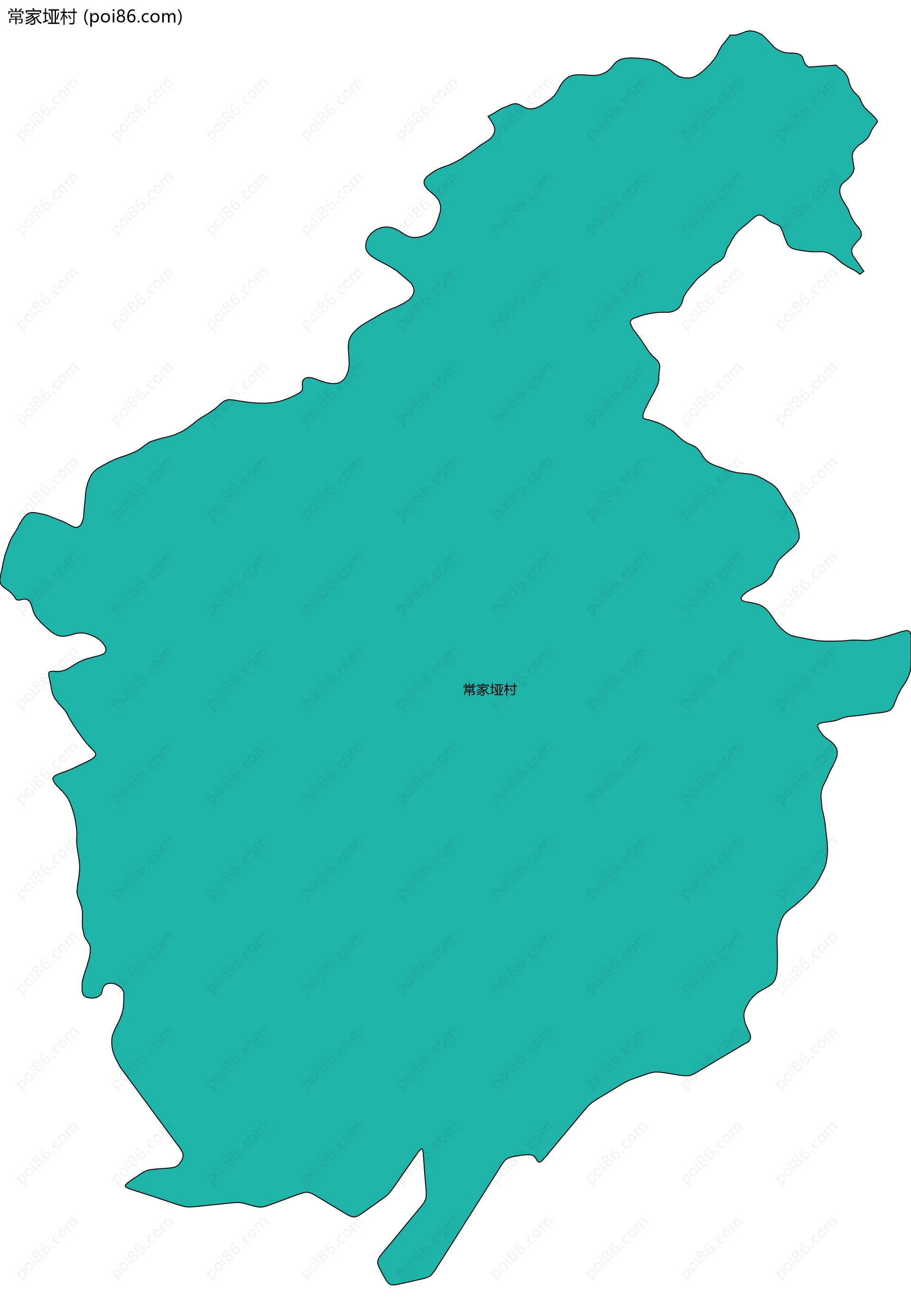 常家垭村边界地图