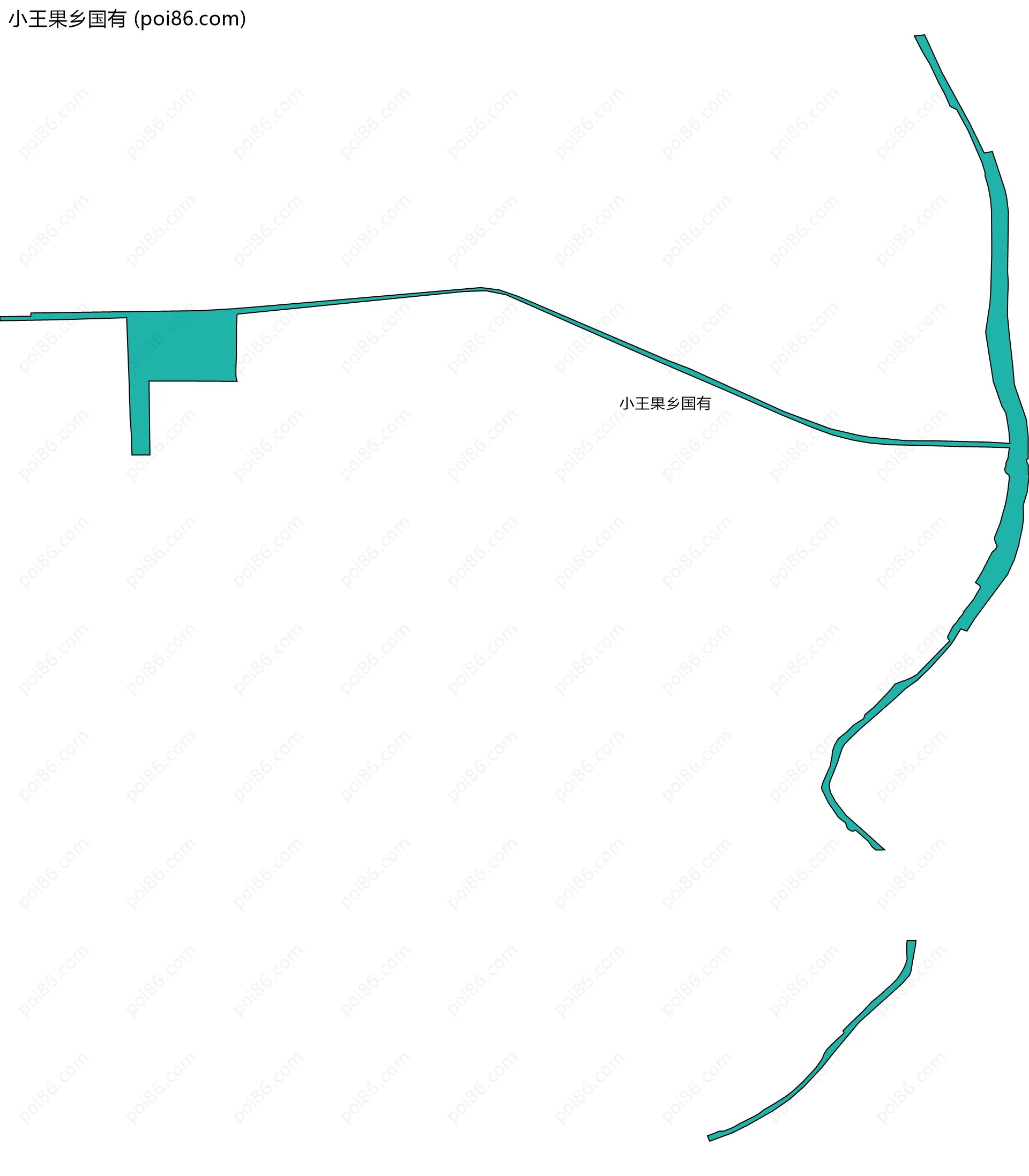 小王果乡国有边界地图(五级行政区划)