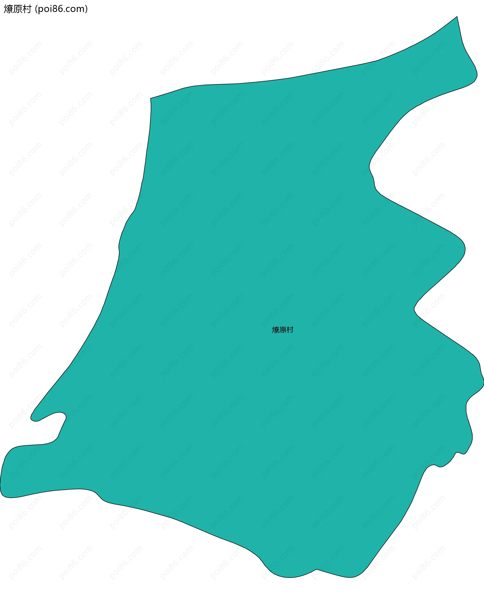 燎原村边界地图