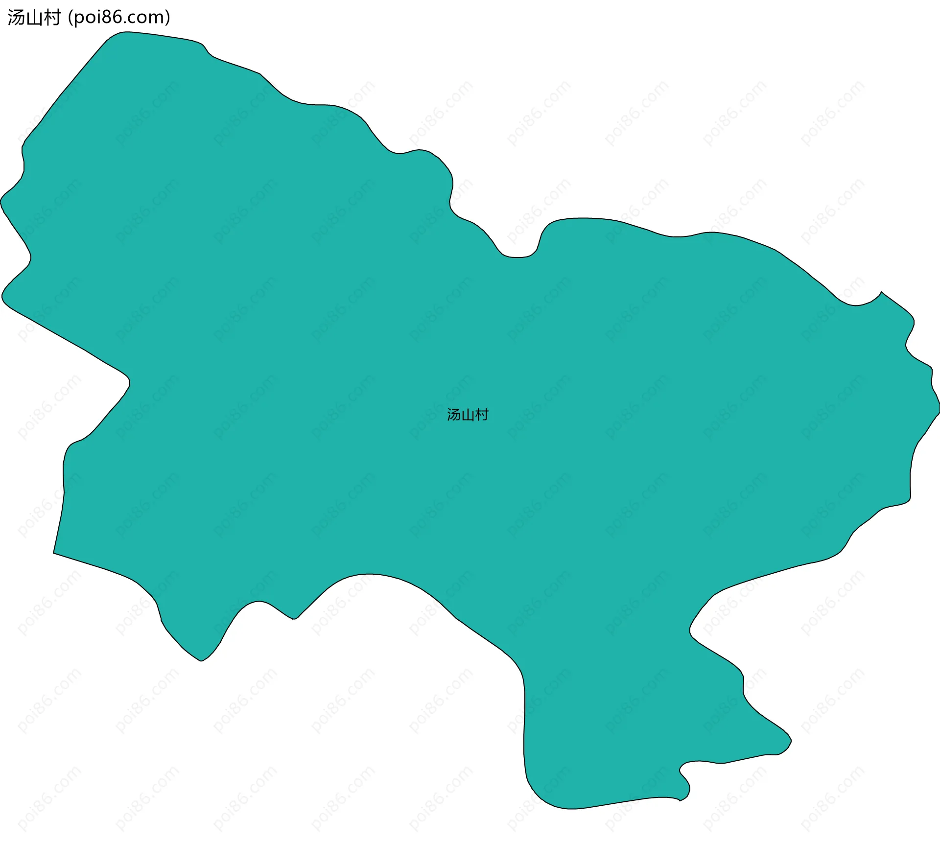 汤山村边界地图