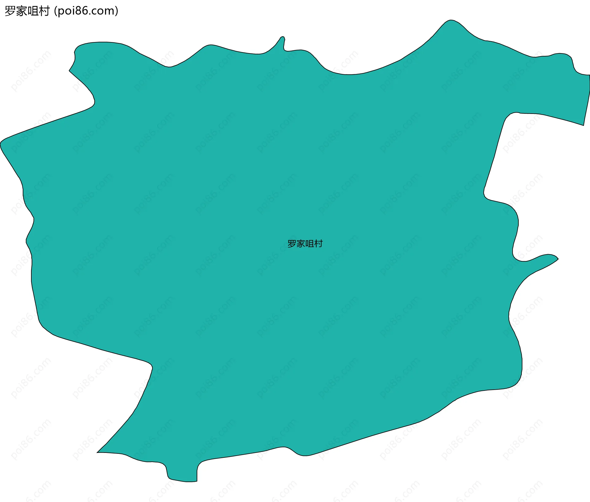 罗家咀村边界地图