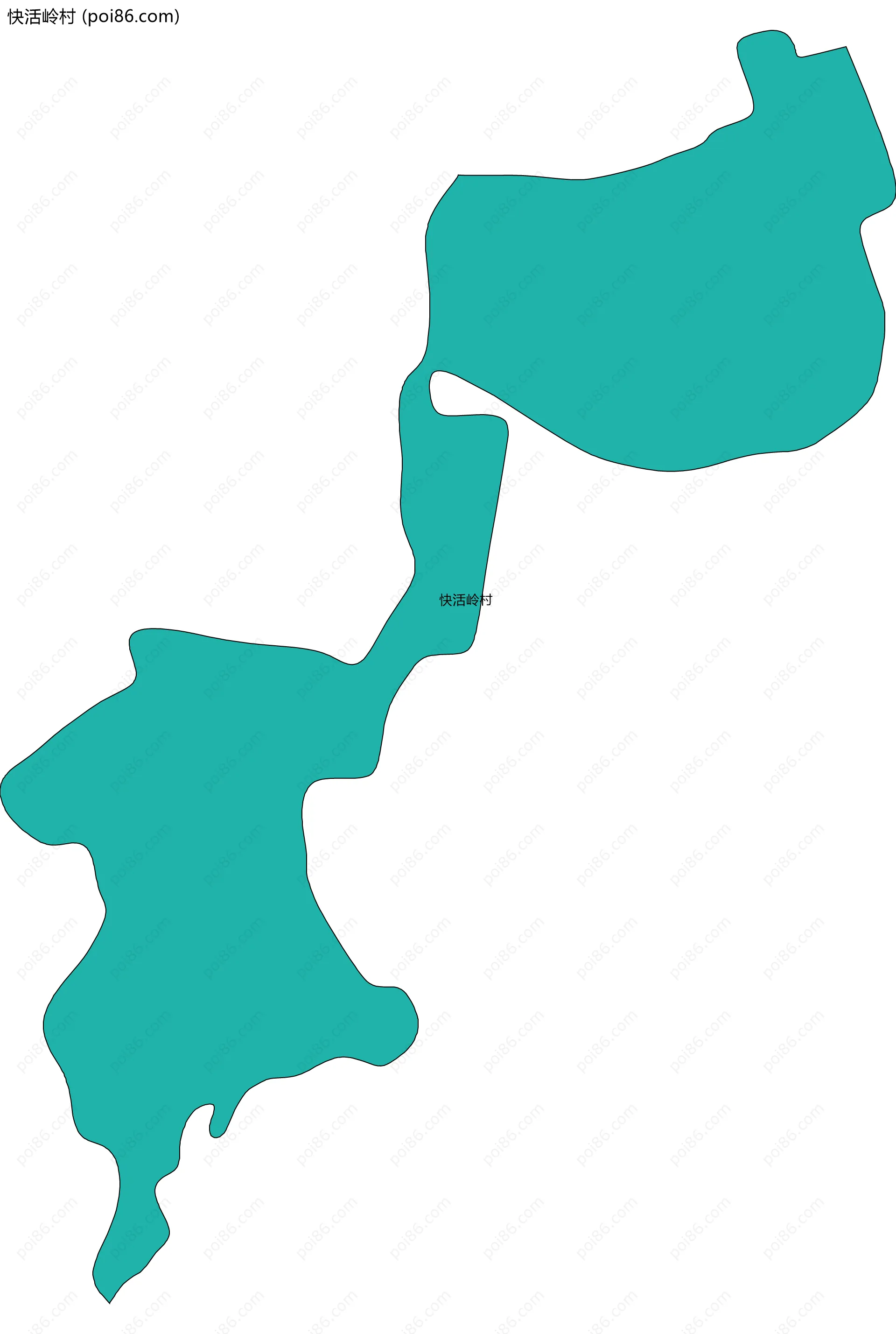 快活岭村边界地图