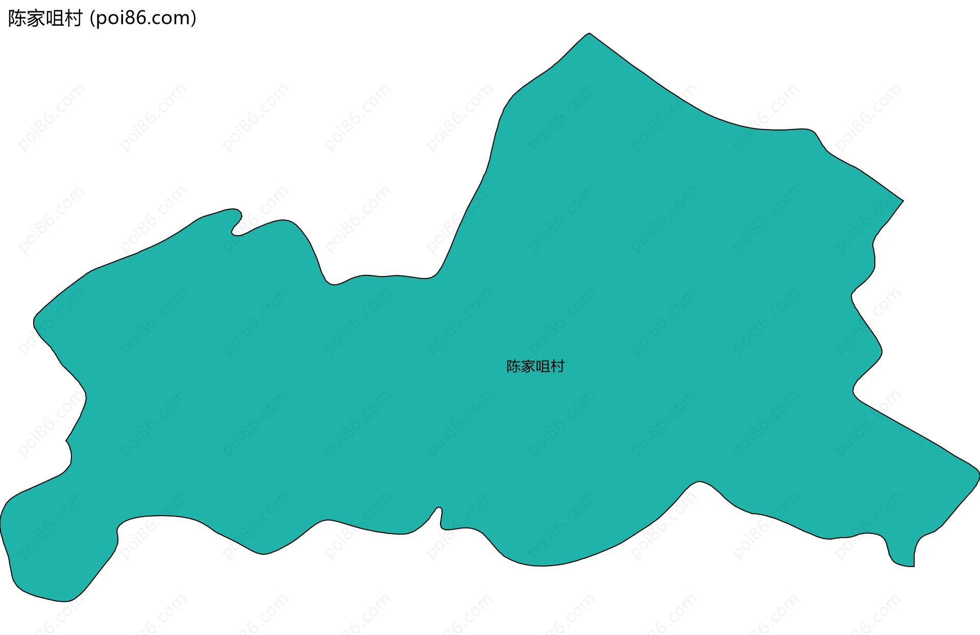 陈家咀村边界地图