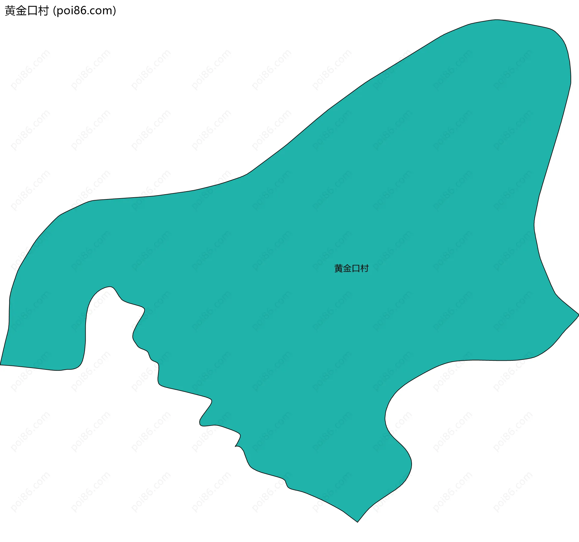 黄金口村边界地图