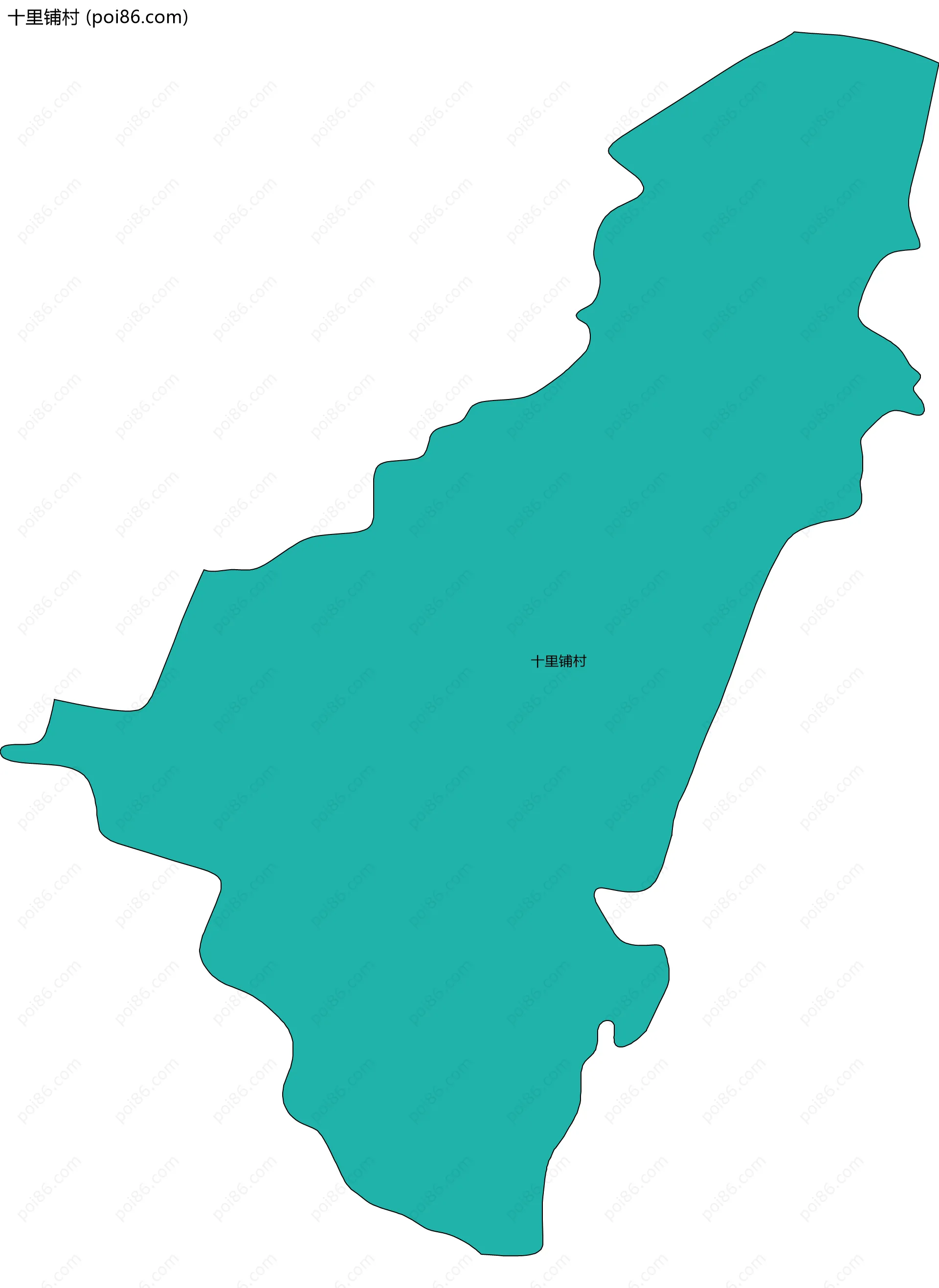 十里铺村边界地图