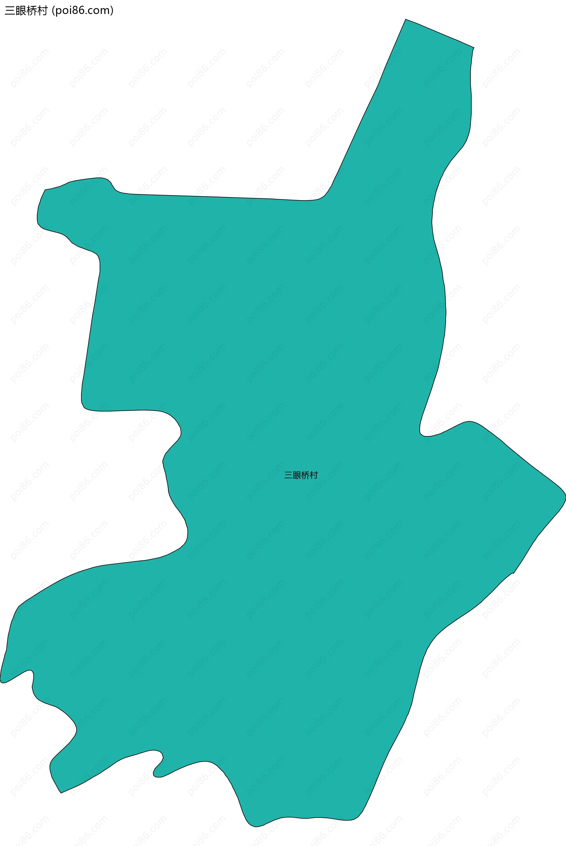三眼桥村边界地图