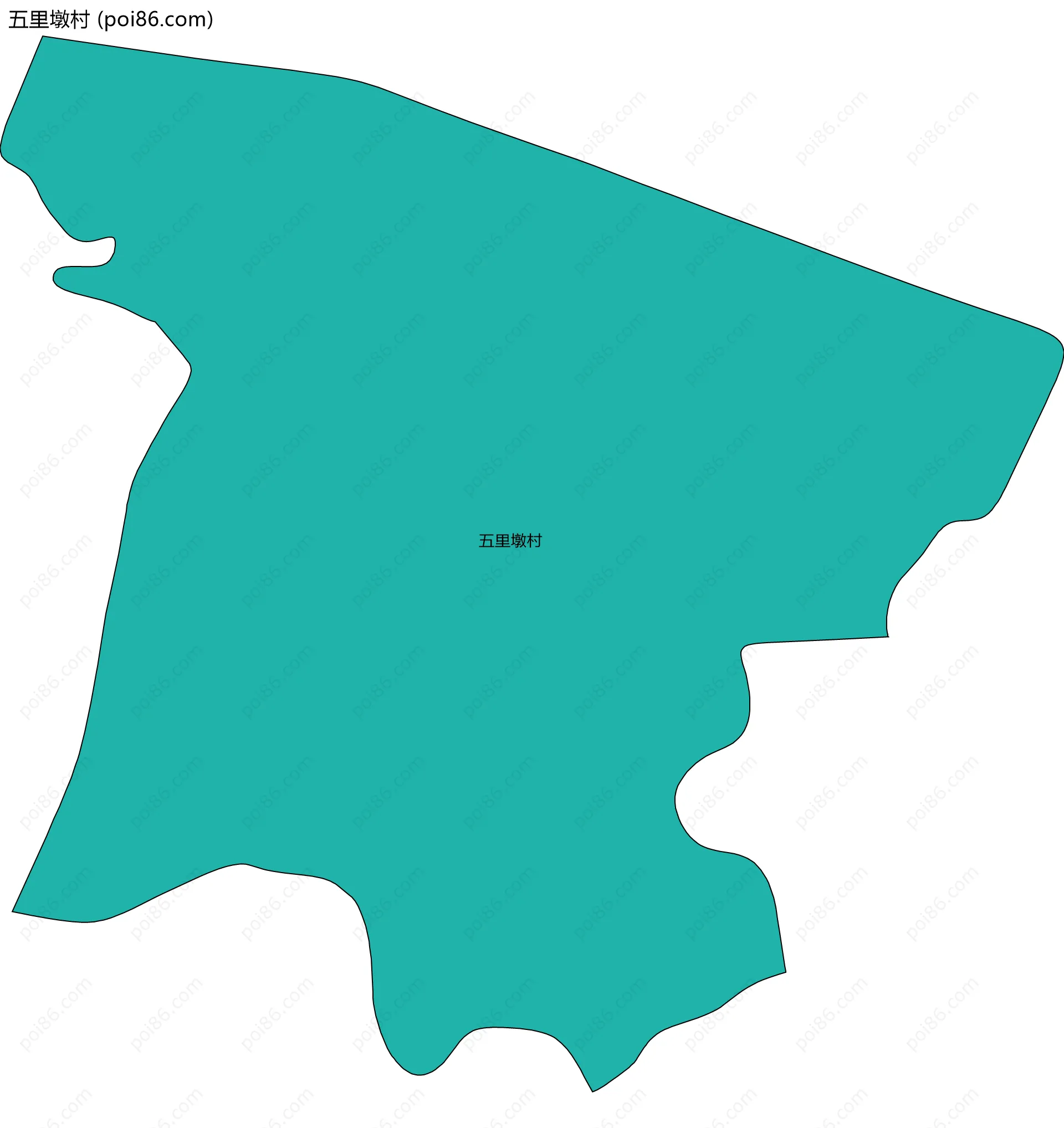 五里墩村边界地图