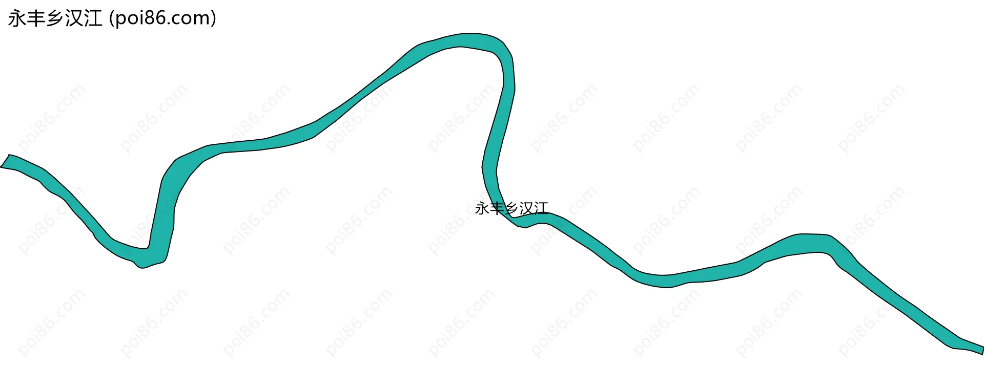 永丰乡汉江边界地图