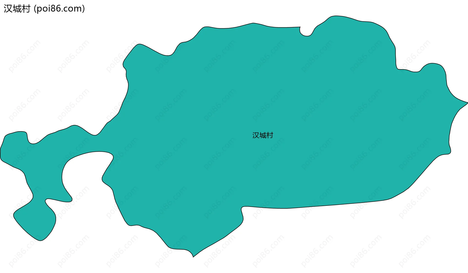 汉城村边界地图