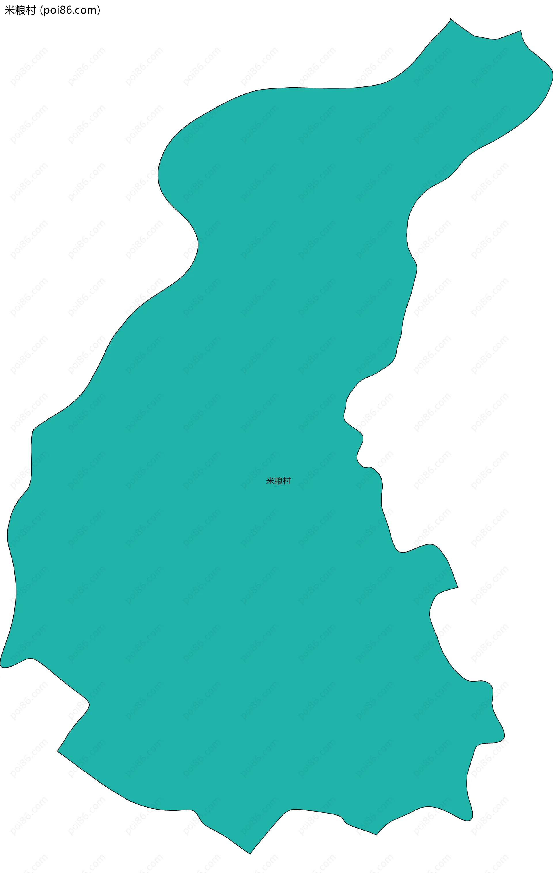 米粮村边界地图