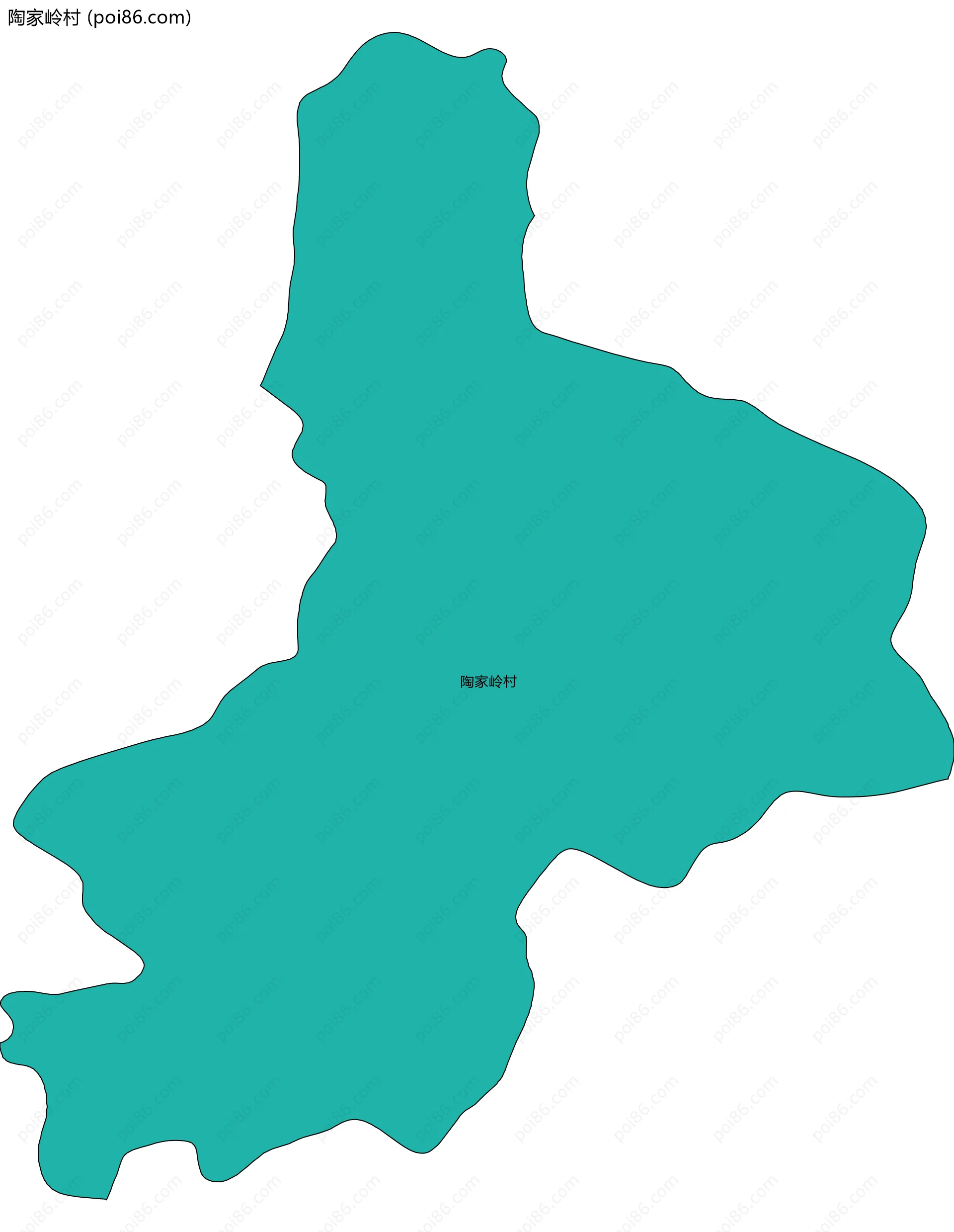 陶家岭村边界地图