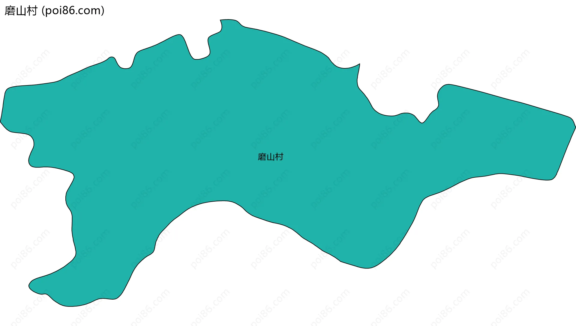 磨山村边界地图