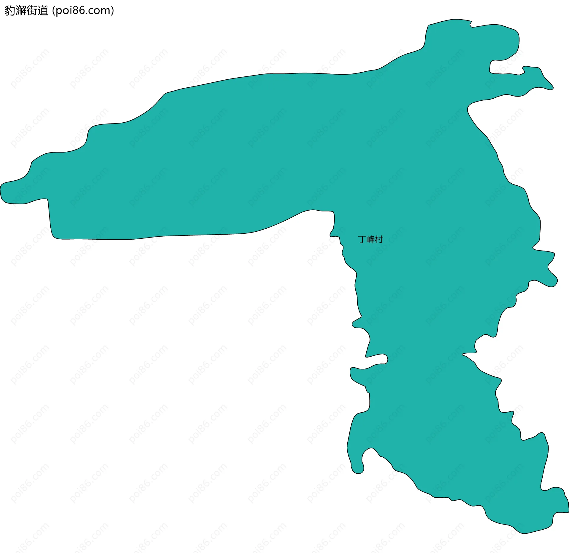 豹澥街道边界地图(五级行政区划)