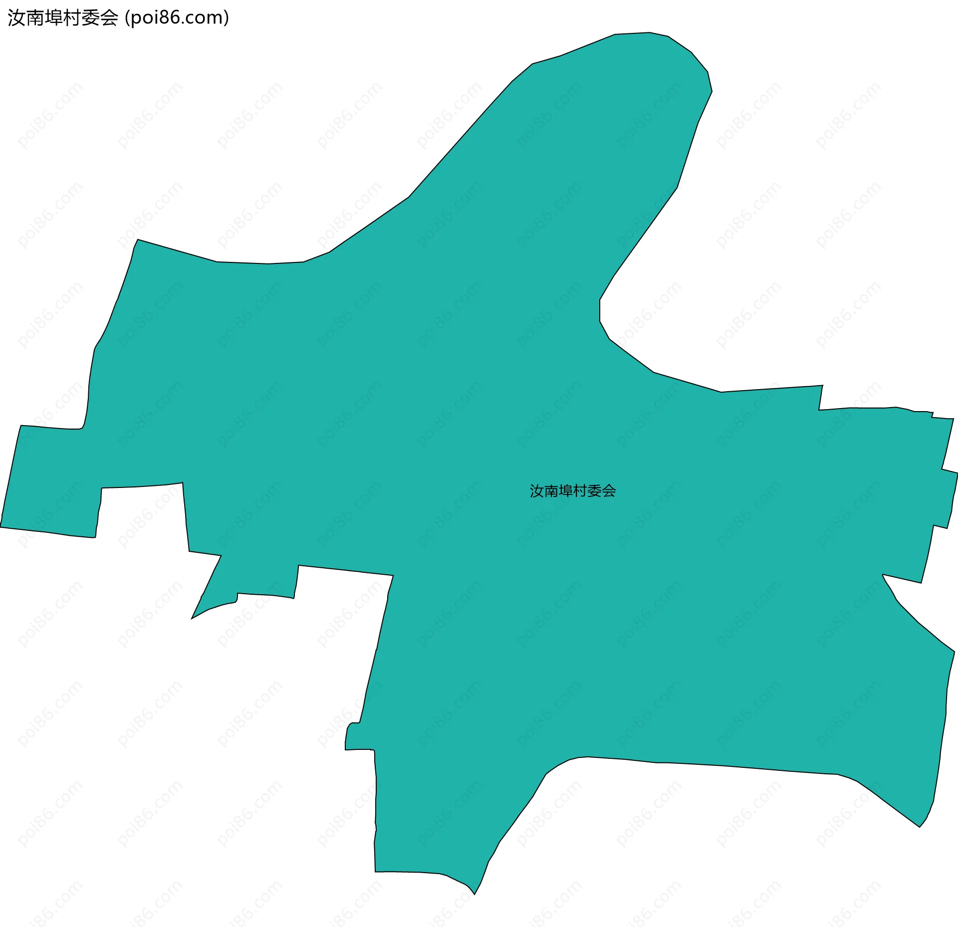 汝南埠村委会边界地图