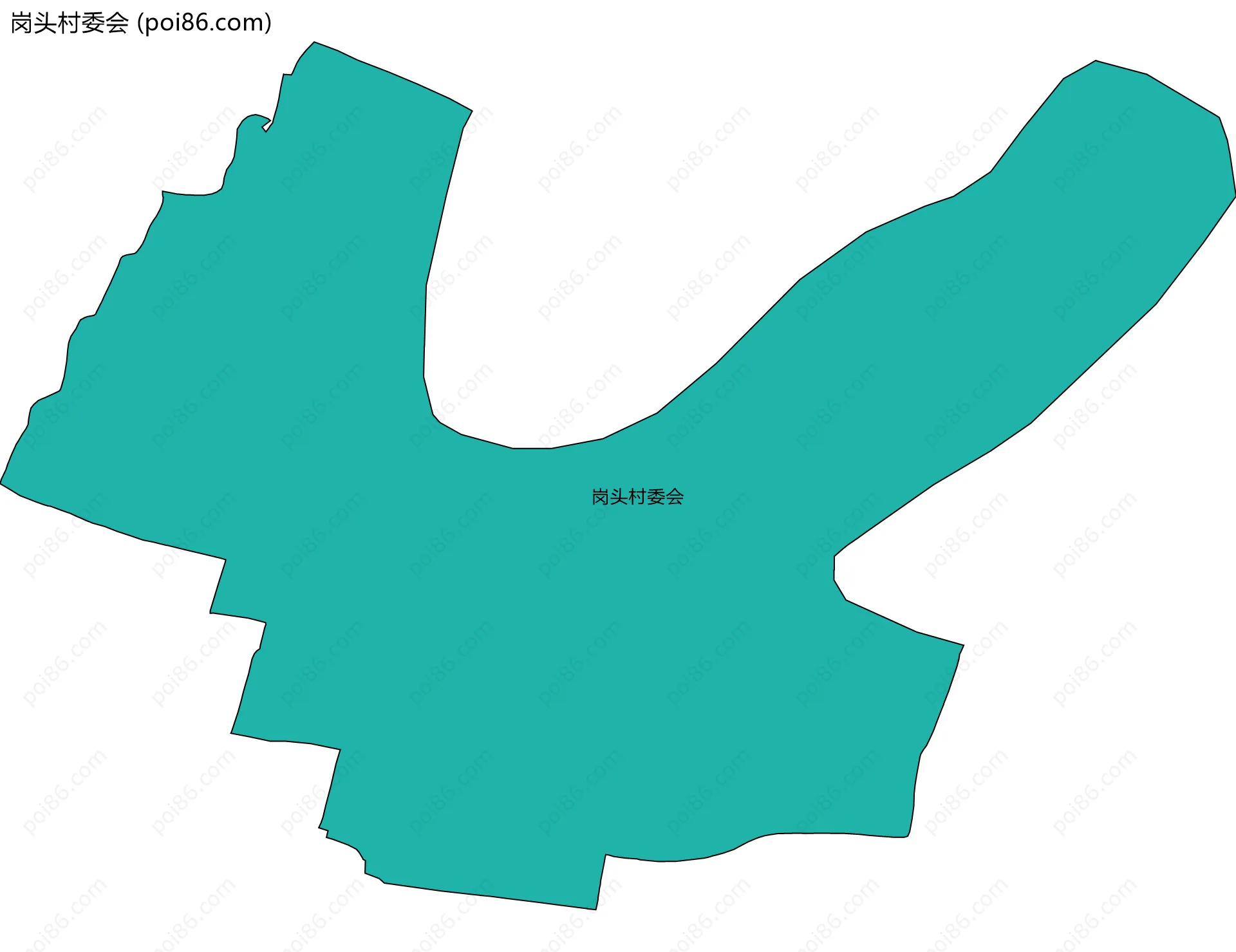 岗头村委会边界地图