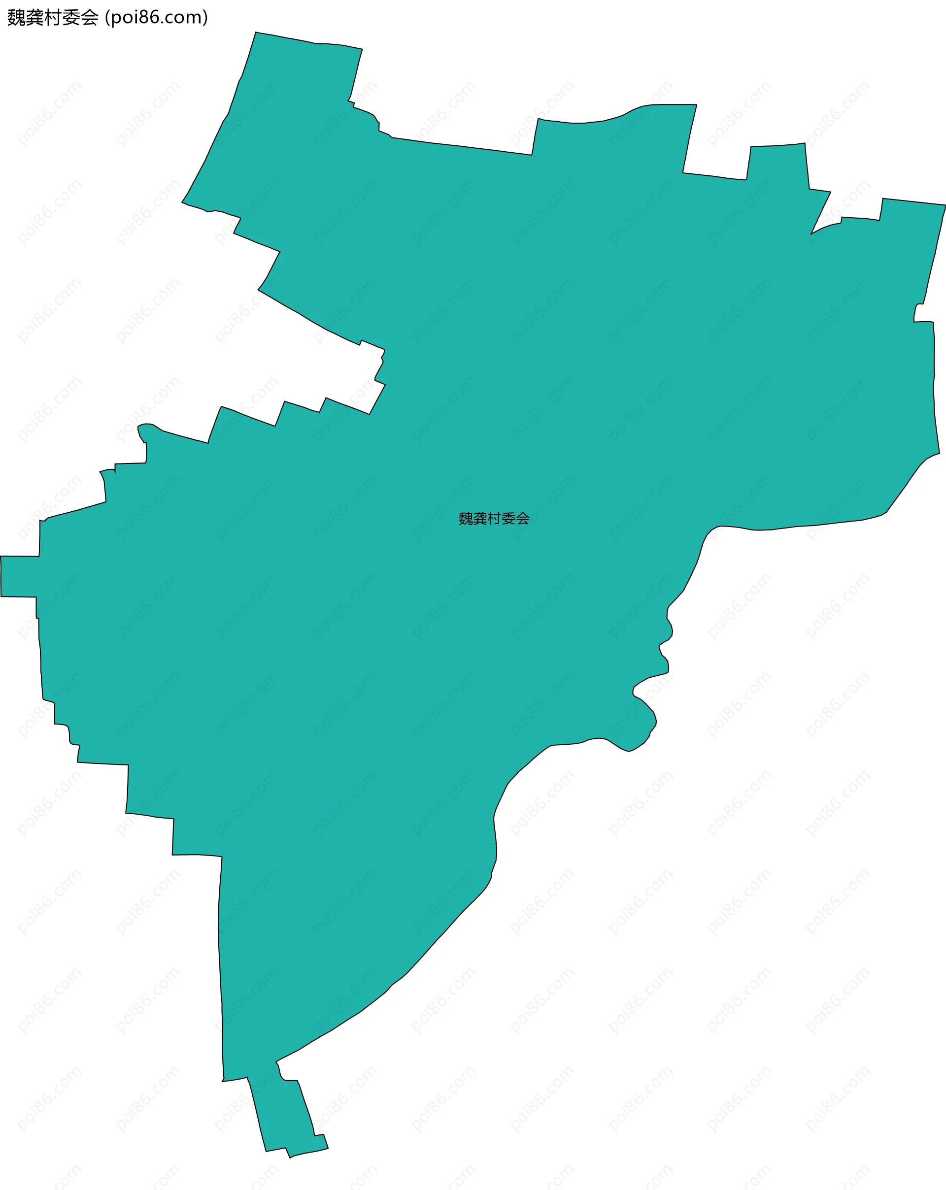 魏龚村委会边界地图