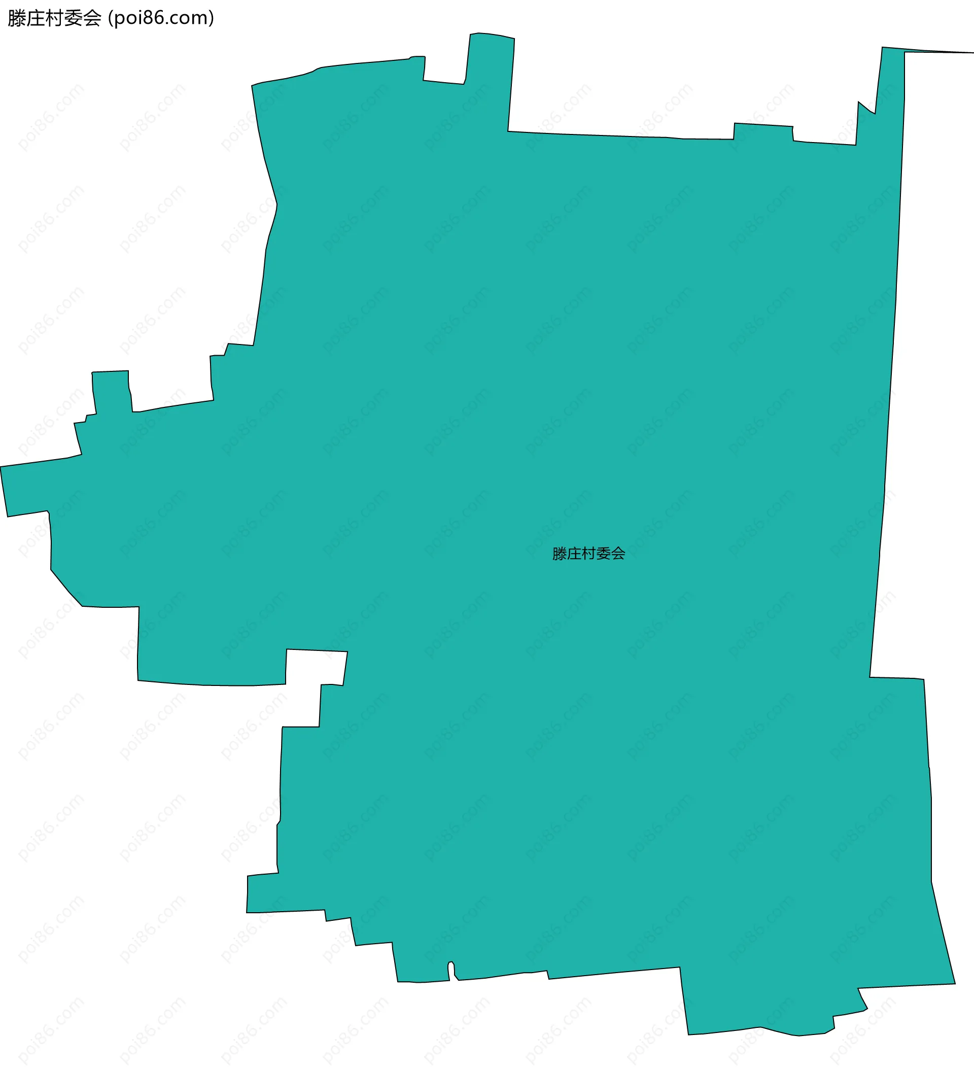 滕庄村委会边界地图