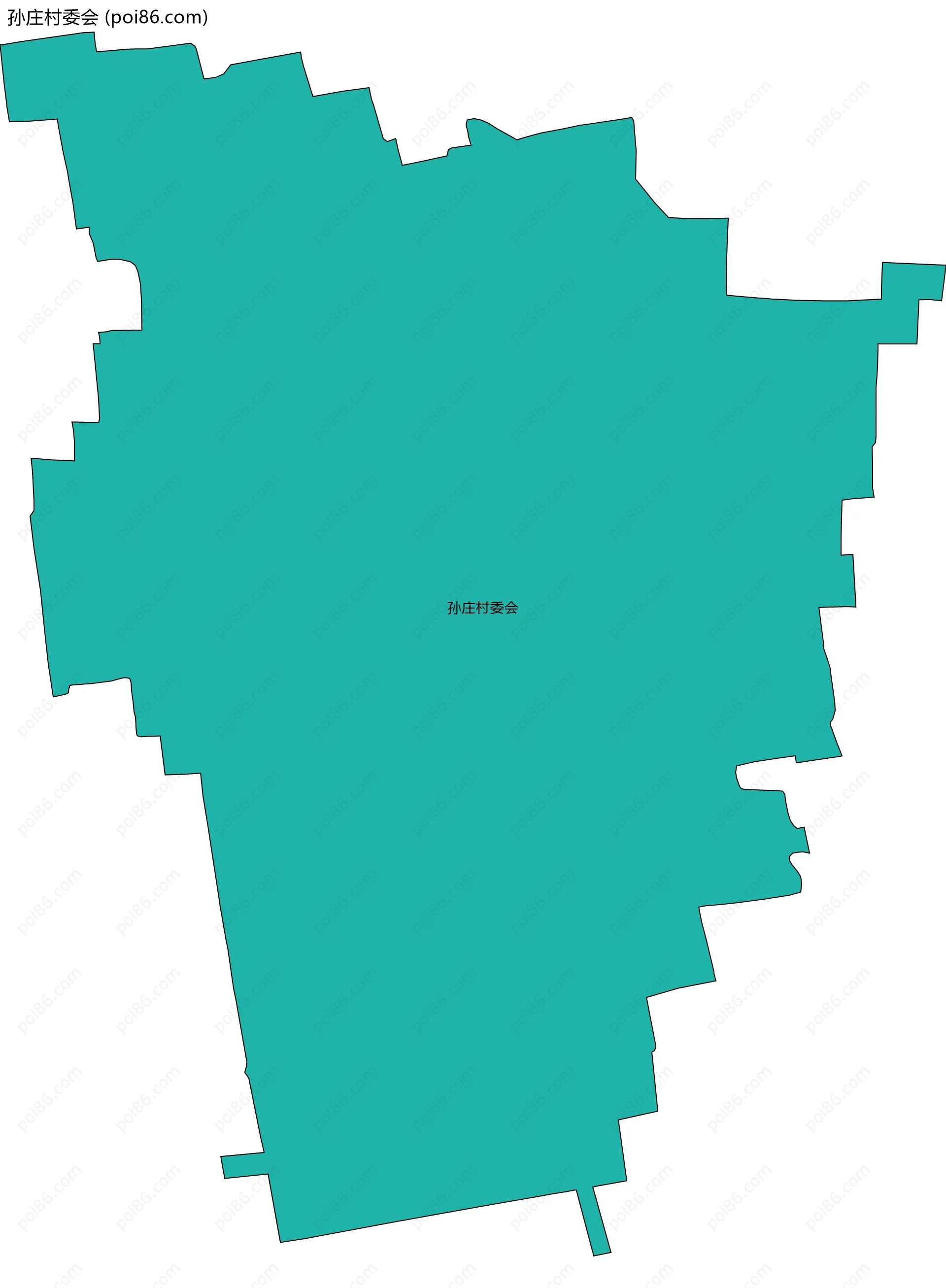 孙庄村委会边界地图