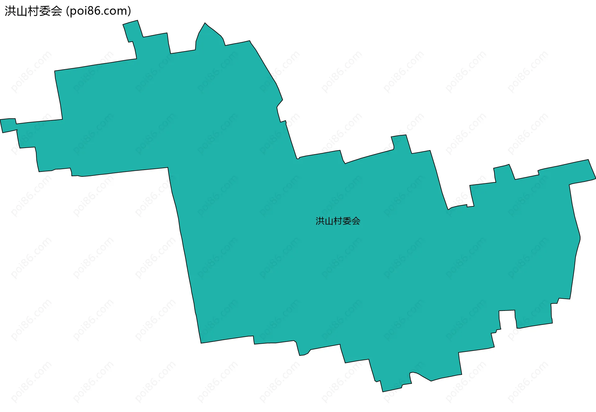 洪山村委会边界地图