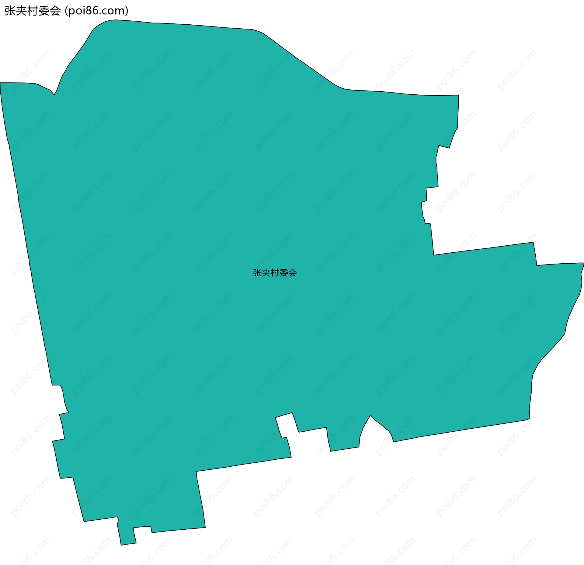 张夹村委会边界地图