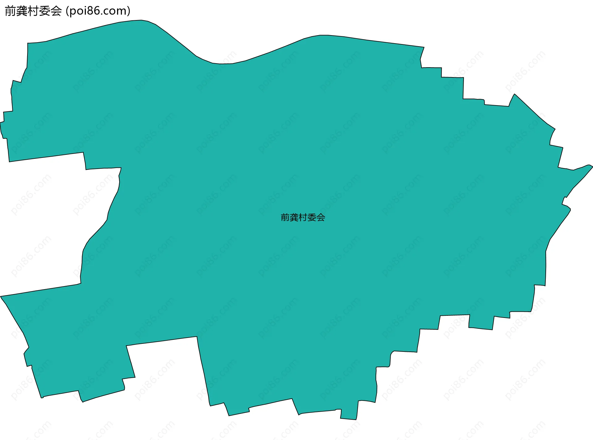 前龚村委会边界地图