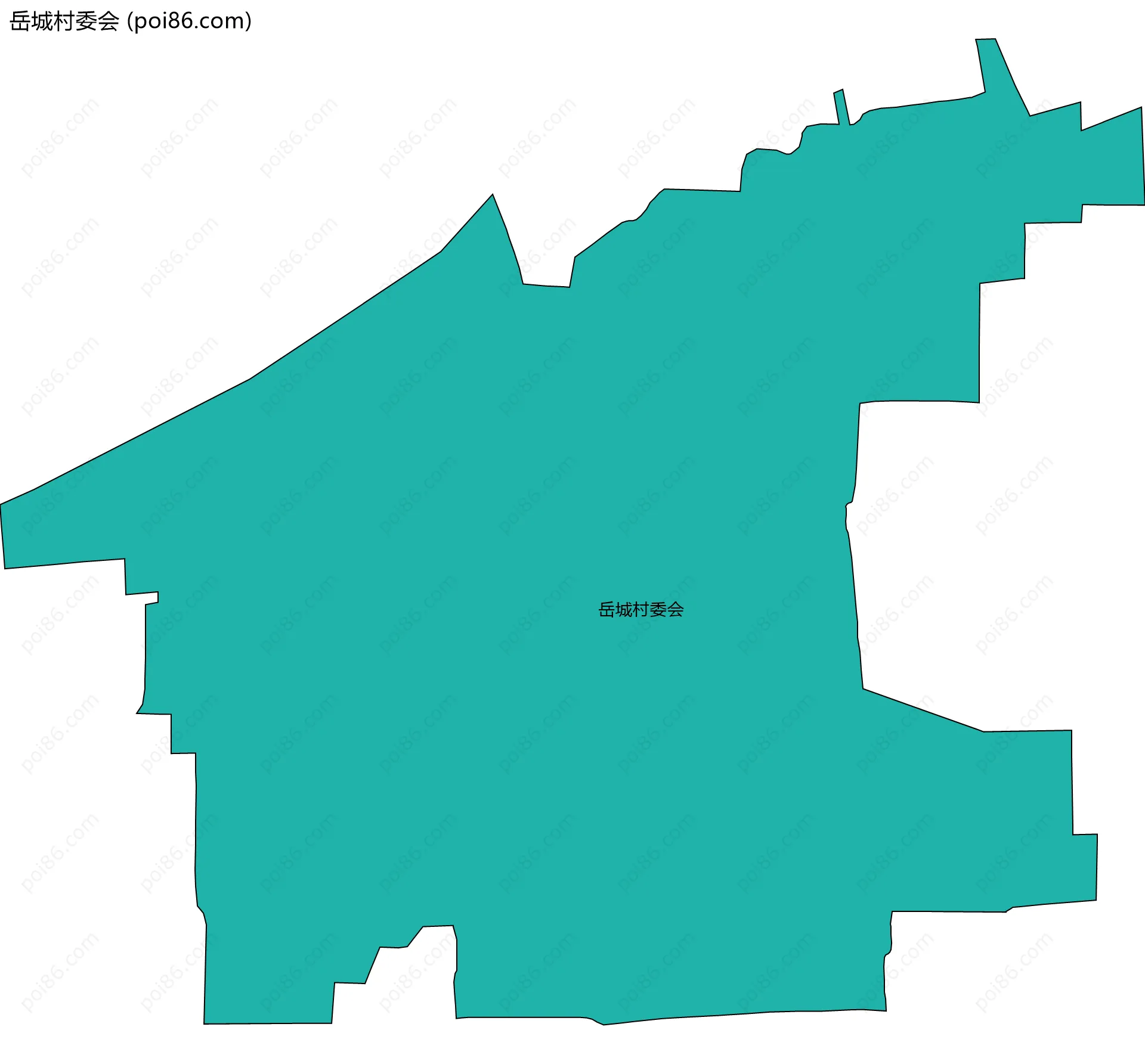 岳城村委会边界地图