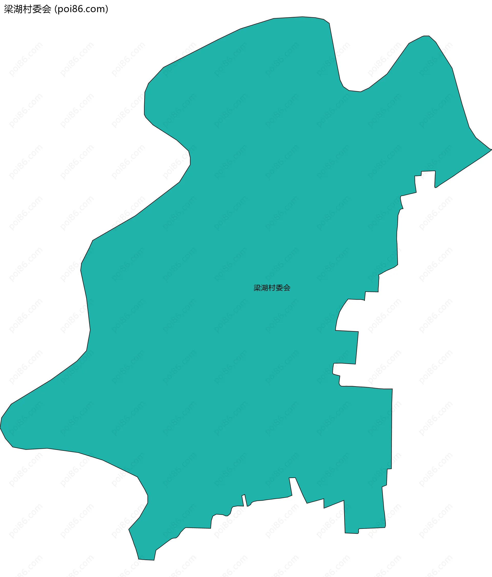梁湖村委会边界地图