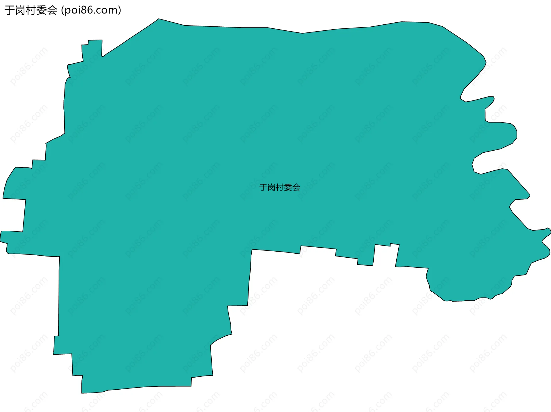 于岗村委会边界地图