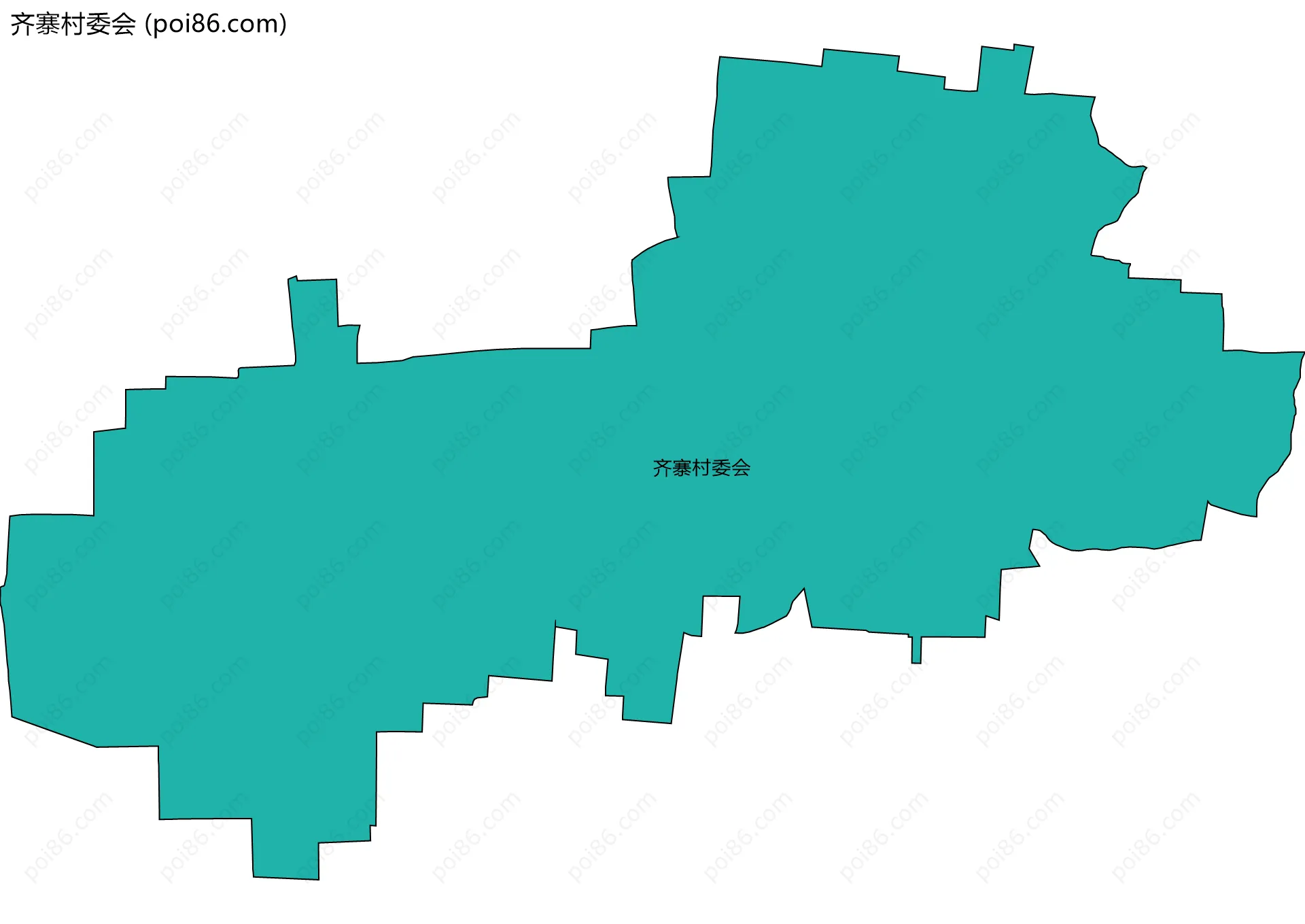 齐寨村委会边界地图
