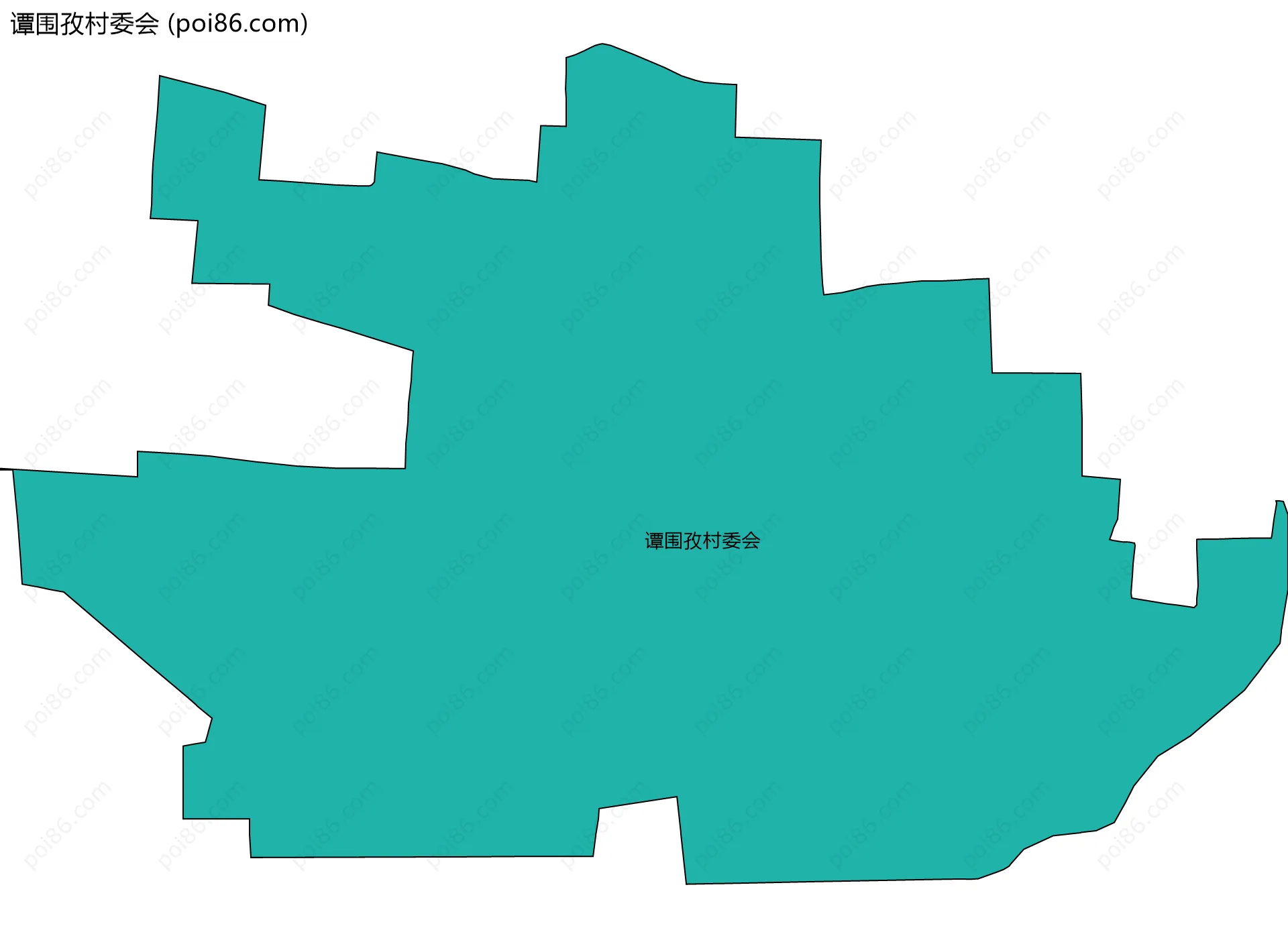 谭围孜村委会边界地图