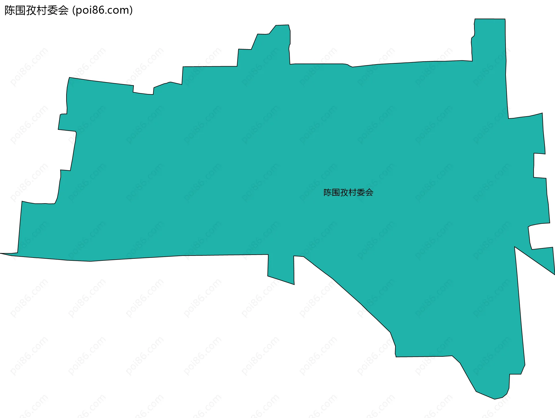 陈围孜村委会边界地图