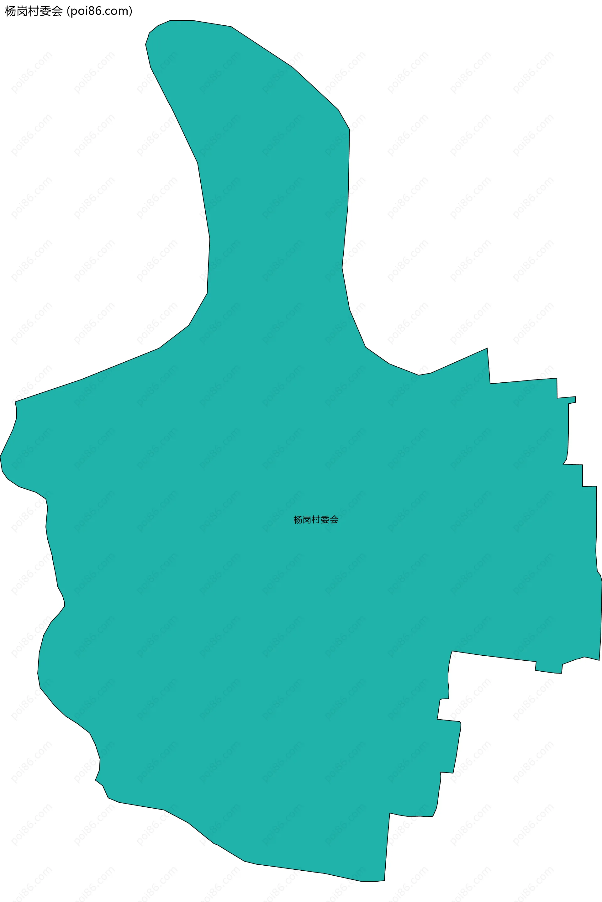 杨岗村委会边界地图