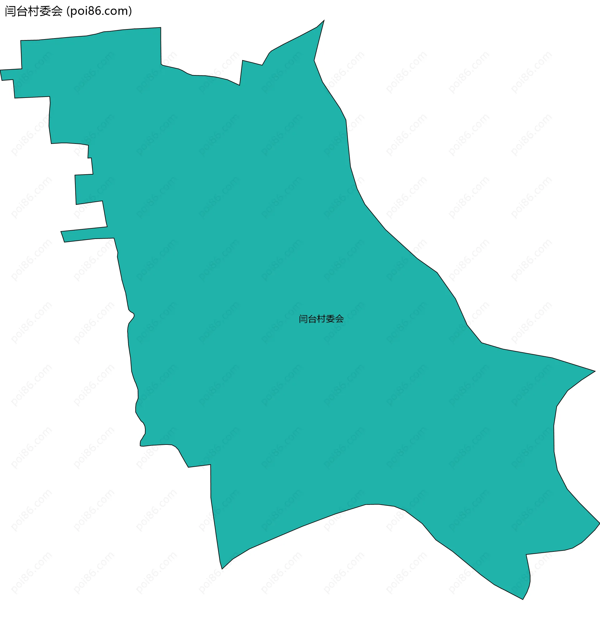 闫台村委会边界地图