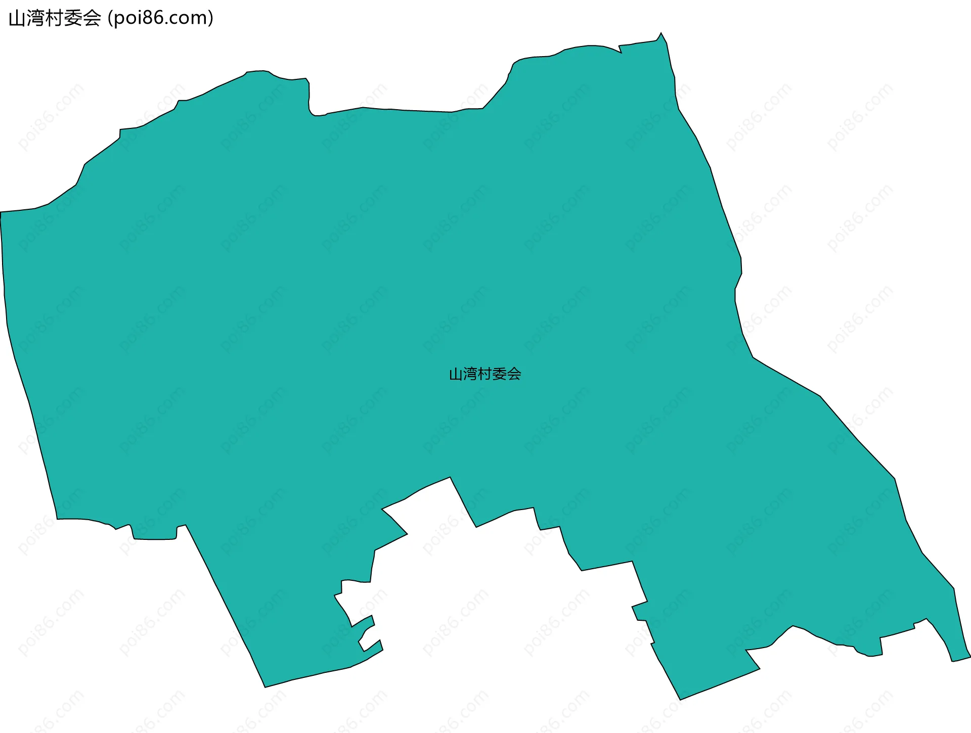 山湾村委会边界地图
