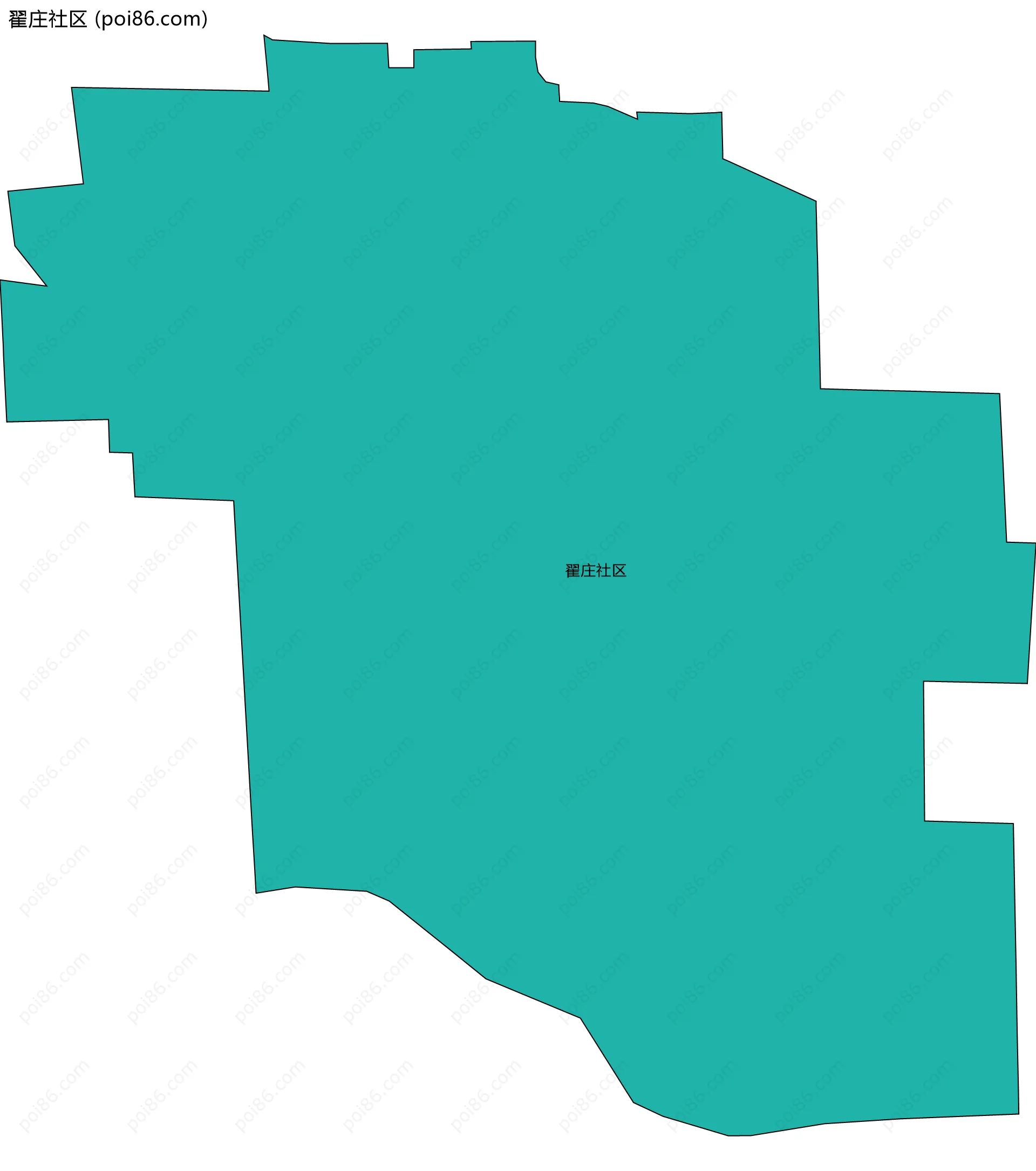 翟庄社区边界地图