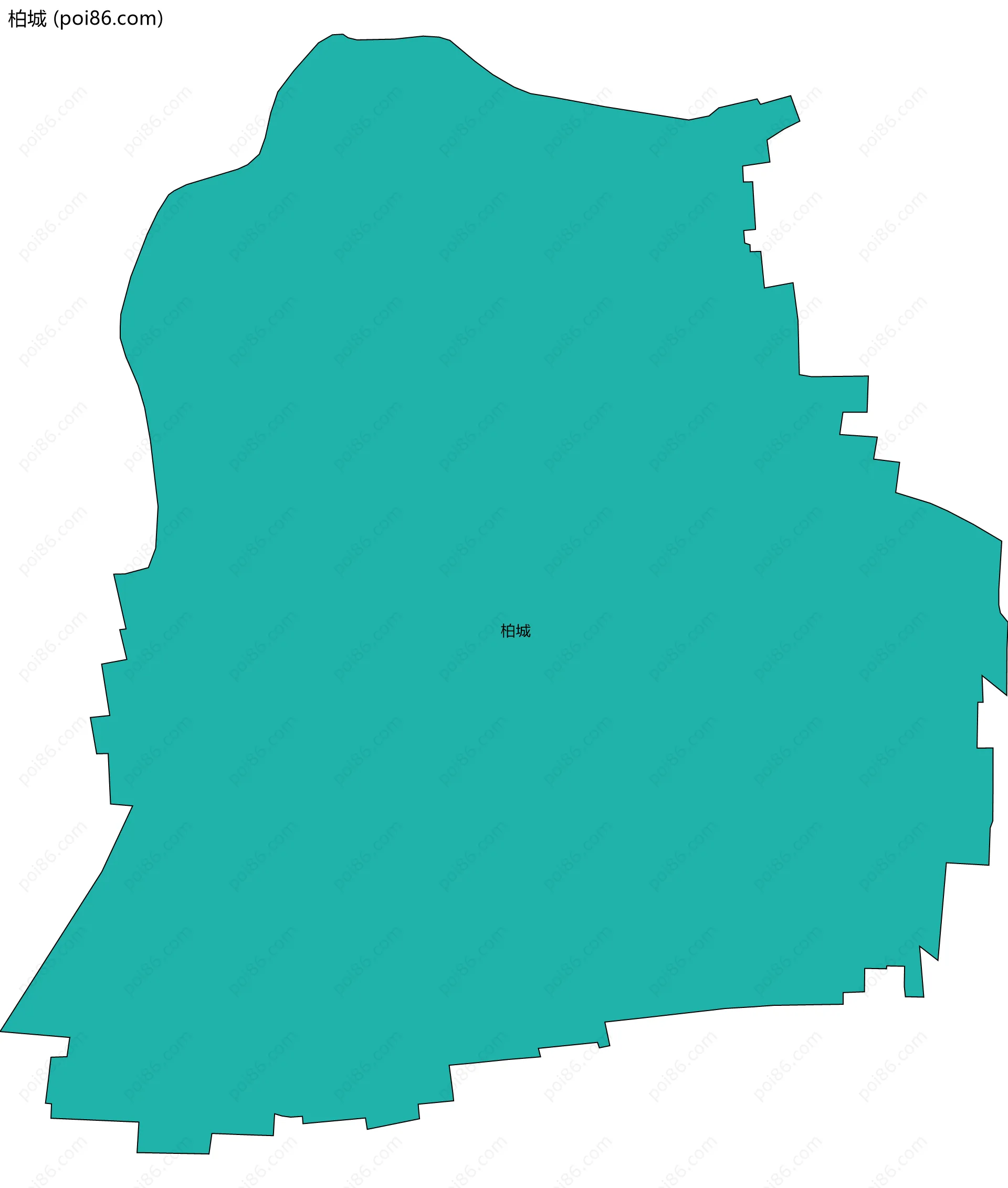 柏城边界地图