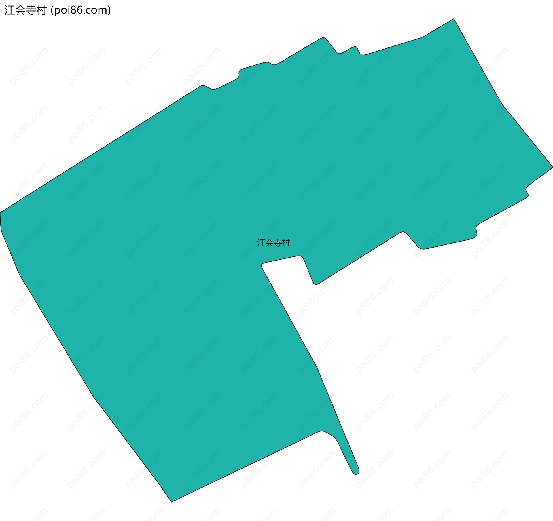 江会寺村边界地图