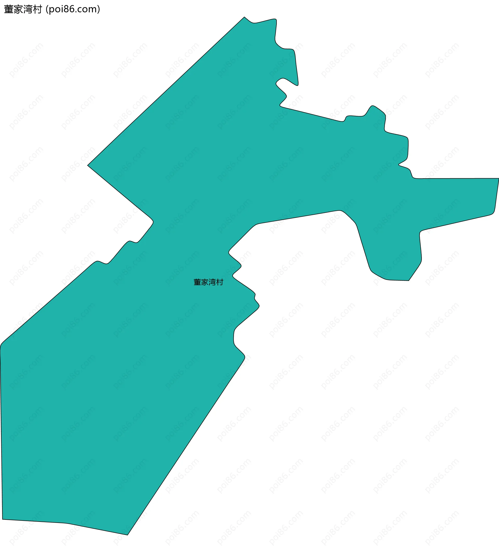 董家湾村边界地图