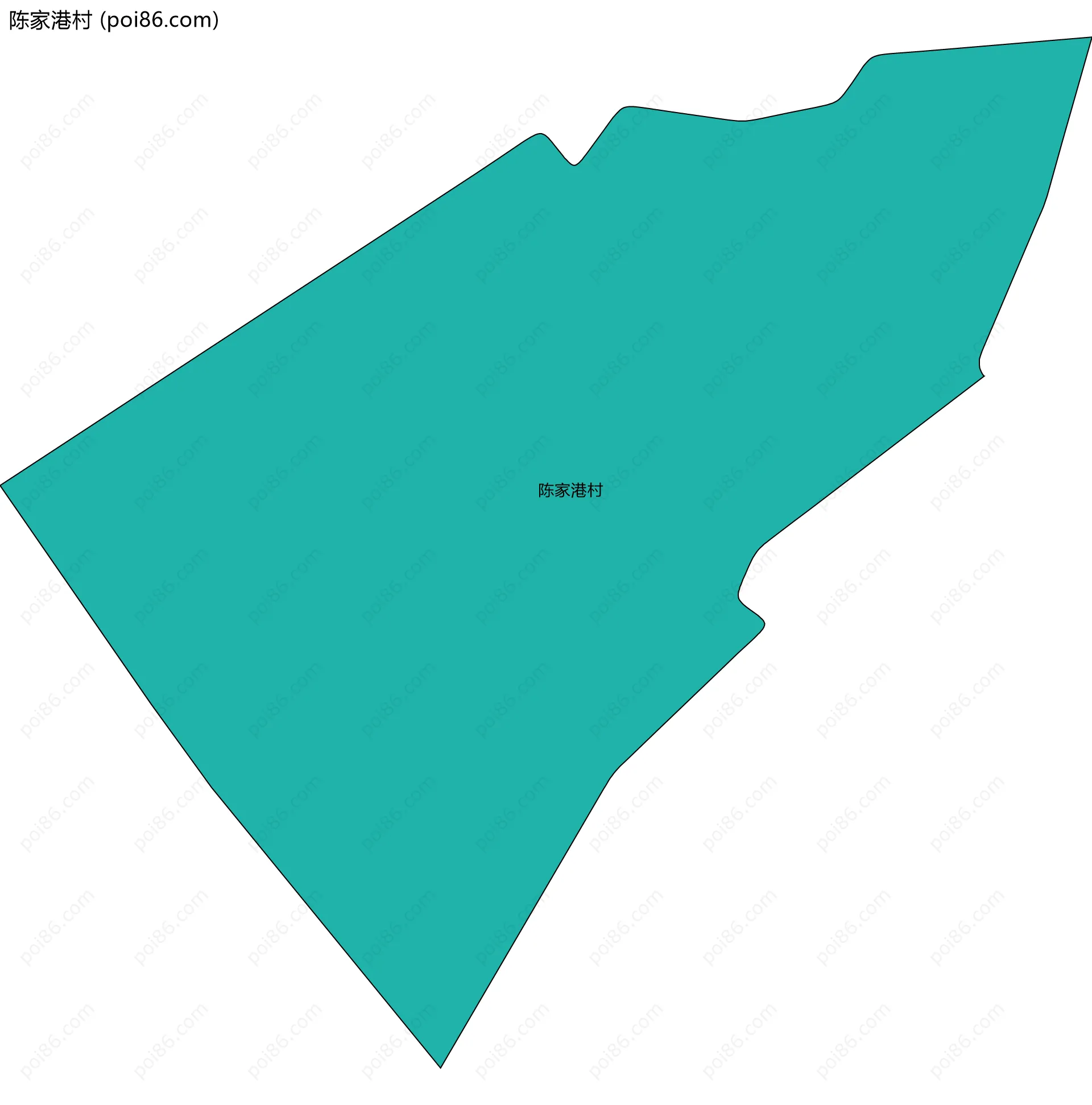 陈家港村边界地图