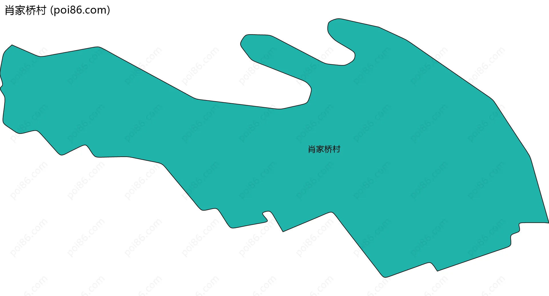 肖家桥村边界地图