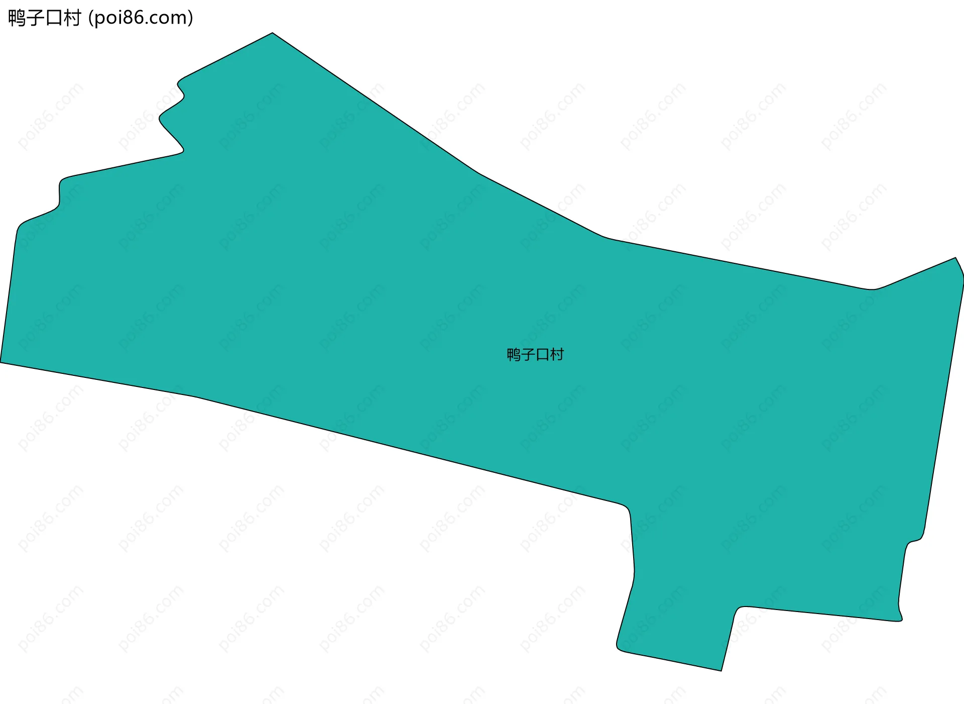 鸭子口村边界地图