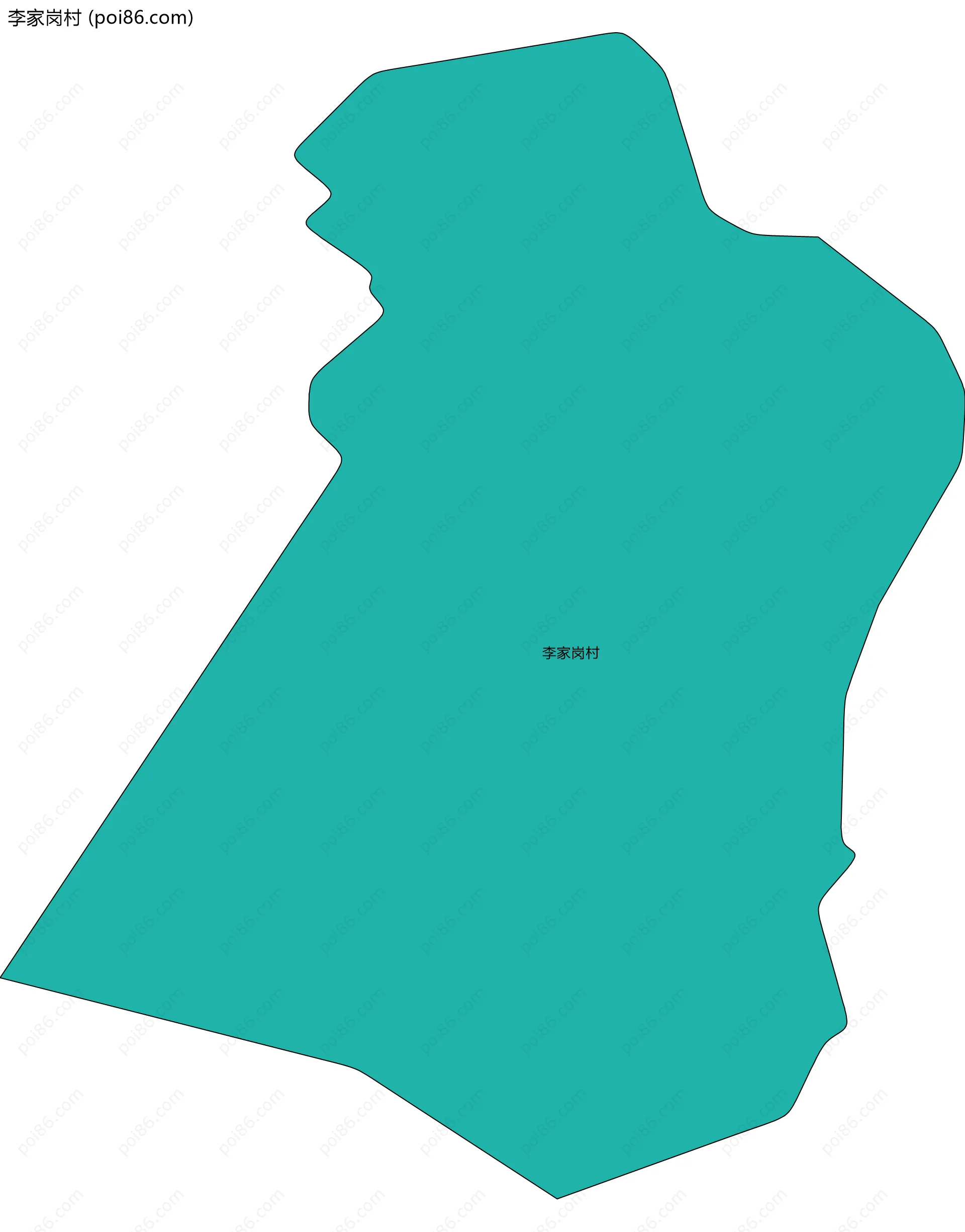 李家岗村边界地图