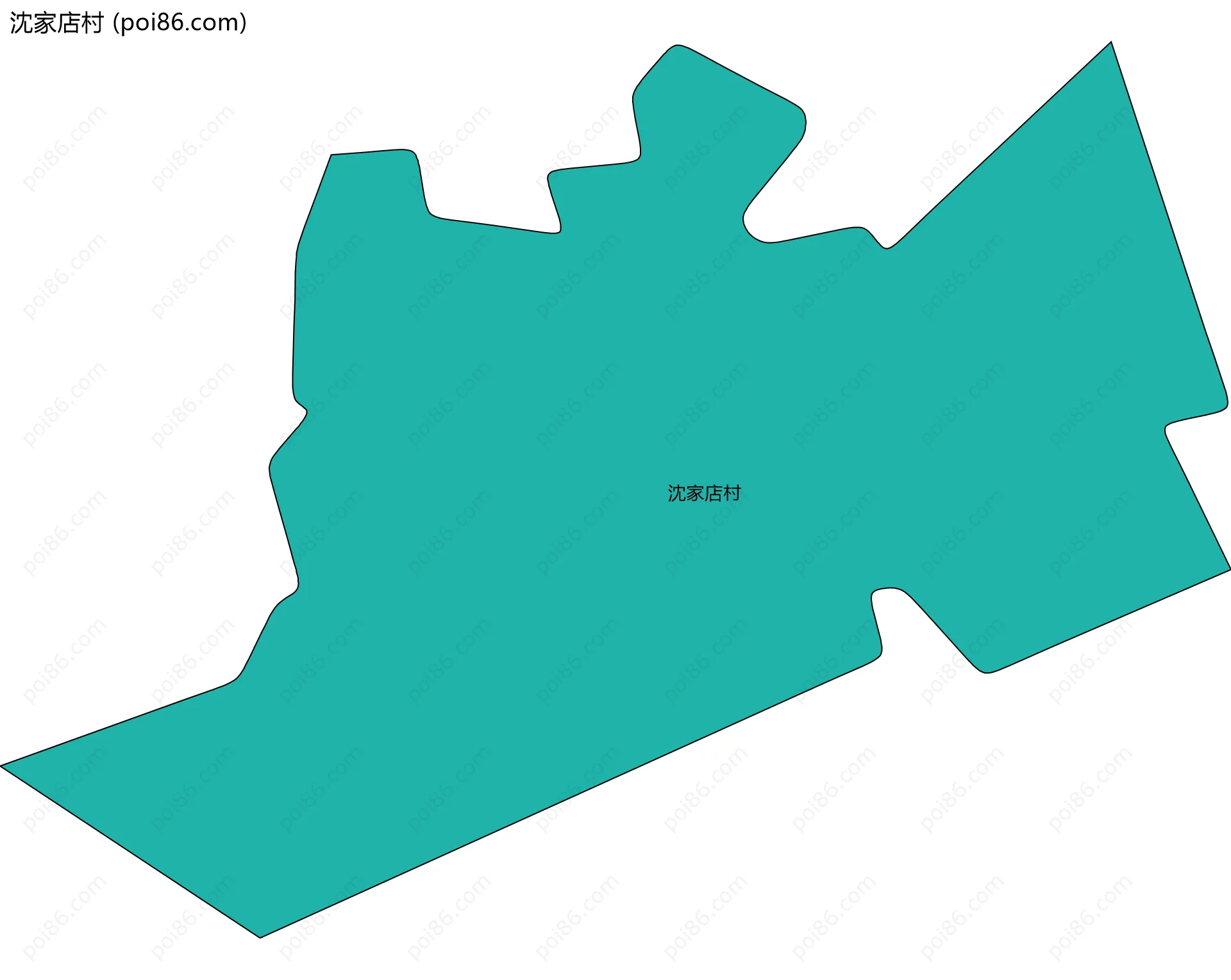 沈家店村边界地图