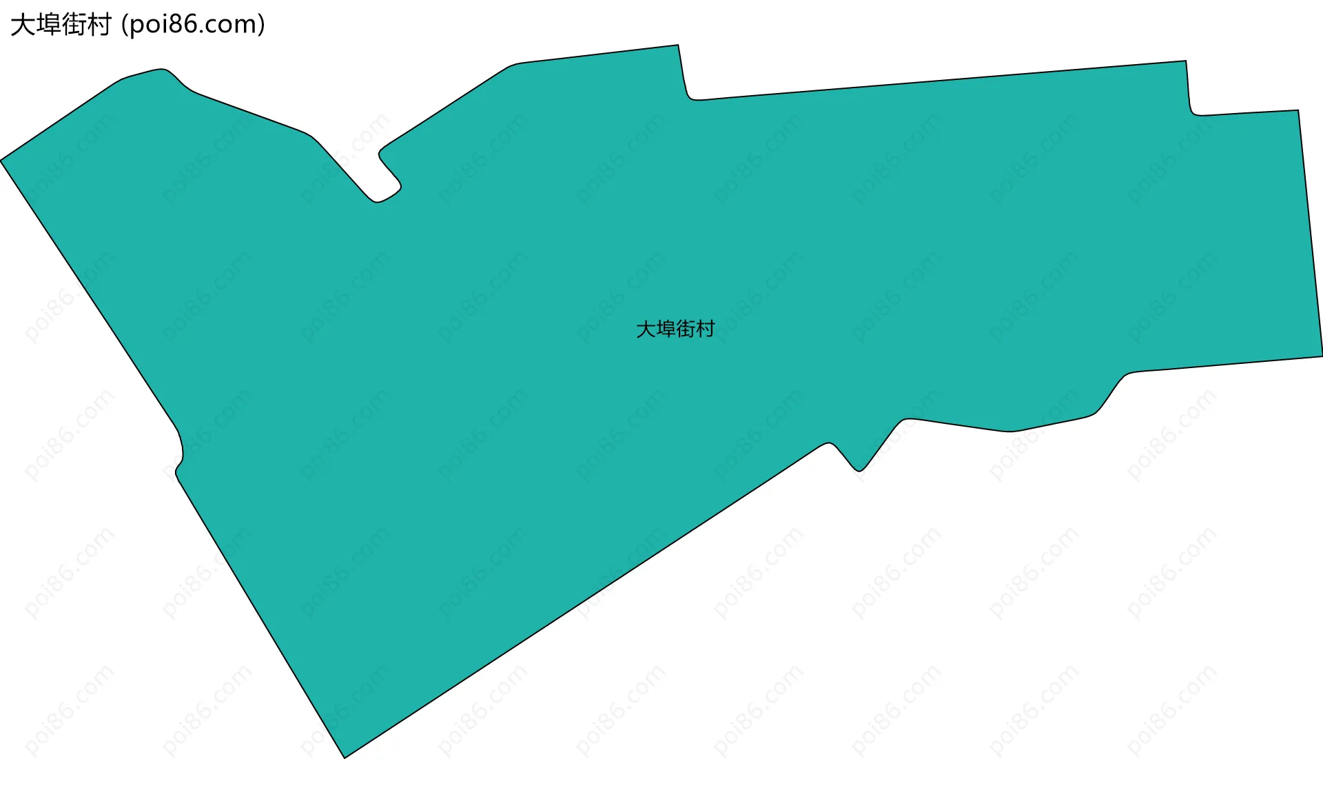 大埠街村边界地图
